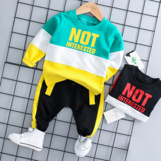 HYLKIDHUOSE Autumn Baby Girl Boy Clothing Sets Infant Clothes Suits Casual Sport T Shirt Pants Kid Child Clothes Suits